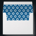 Groovy Star of David Jewish Bar Bat Mitzvah Mazel  Envelope<br><div class="desc">Perfect envelope to match with an invitation or mazel tov for a bar/bat mitzvah! Hand made art for you with handmade star of david pattern on the inside side! FULLY CUSTOMIZABLE! Click on “Personalise” above to edit the return address text. Click "edit using design tool" to adjust the fonts, colours...</div>