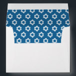 Groovy Star of David Jewish Bar Bat Mitzvah Mazel  Envelope<br><div class="desc">Perfect envelope to match with an invitation or mazel tov for a bar/bat mitzvah! Hand made art for you with handmade star of david pattern on the inside side! FULLY CUSTOMIZABLE! Click on “Personalise” above to edit the return address text. Click "edit using design tool" to adjust the fonts, colours...</div>