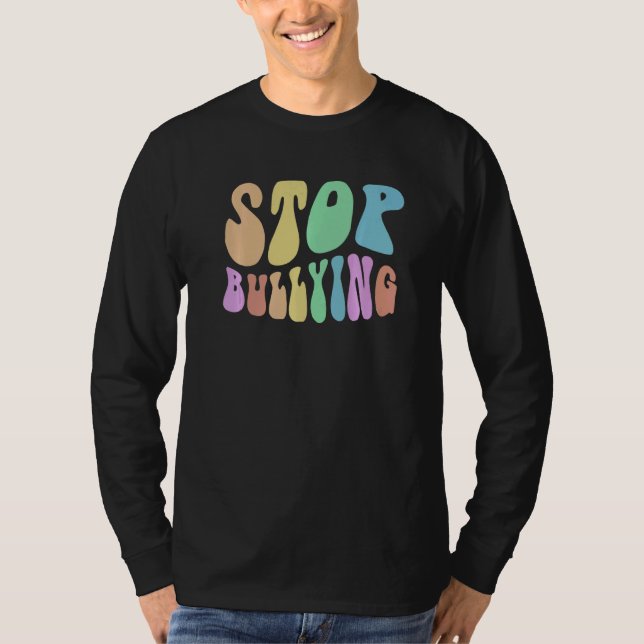 Groovy STOP BULLYING Choose Kind Be Retro Kindness T-Shirt (Front)