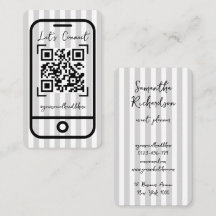 Groovy Stripes Minimal Handwritten QR Code