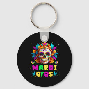 Groovy Sugar Skull Jester Costume Mardi Gras Men W Key Ring