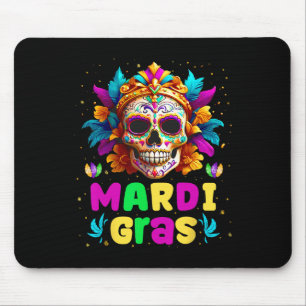 Groovy Sugar Skull Jester Costume Mardi Gras Men W Mouse Pad