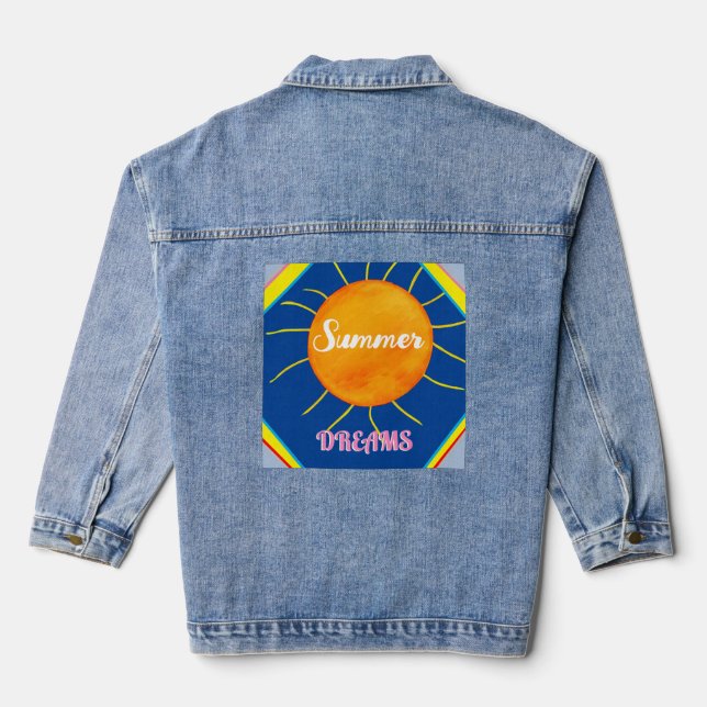 Groovy Summer Dreams  Denim Jacket (Back)