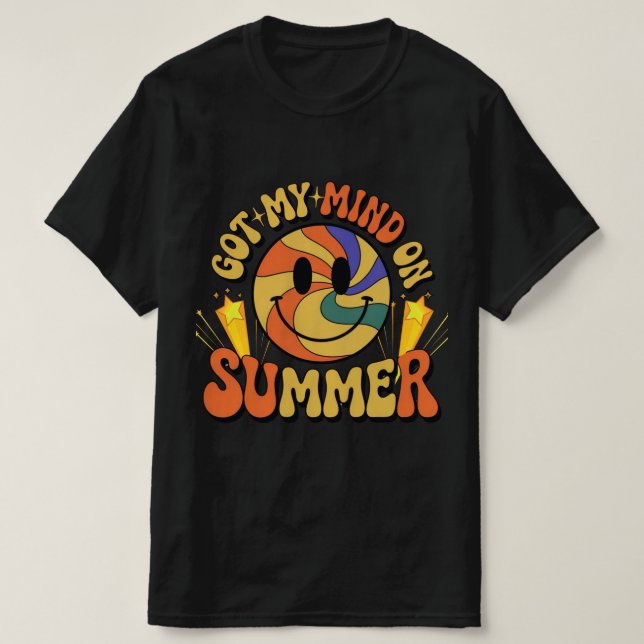 Groovy Summer Vibes Smiley Tee (Design Front)