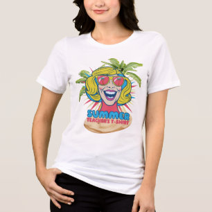Groovy Summer Vibes Smiley Tee for Teachers