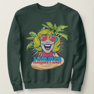 Groovy Summer Vibes Smiley Tee for Teachers