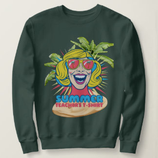 Groovy Summer Vibes Smiley Tee for Teachers