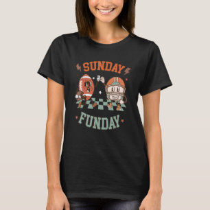 Groovy Sunday Funday Football Mens Womens Kids Boy T-Shirt