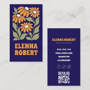 groovy sunflower soft business card