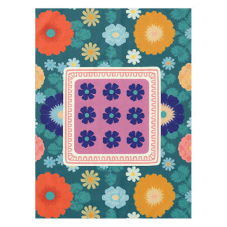 Groovy Sunflowers and Botanical Blooms Tablecloth