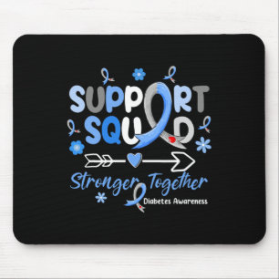 Groovy Support Squad Blue Ribbon Diabetes Awarenes Mouse Pad