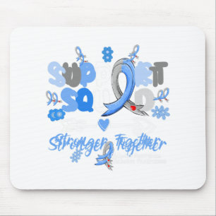 Groovy Support Squad Blue Ribbon Diabetes Awarenes Mouse Pad