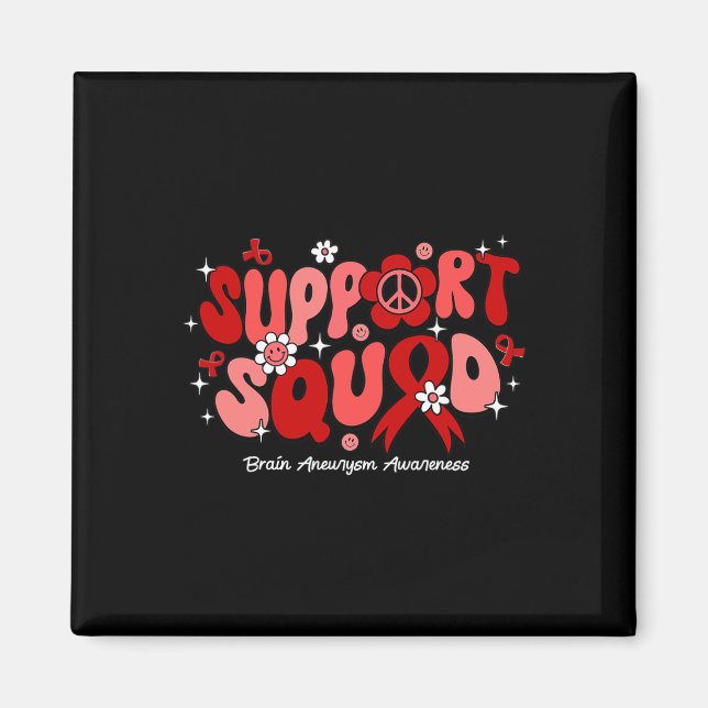 Groovy Support Squad Brain Aneurysm Awareness  Magnet (Front)