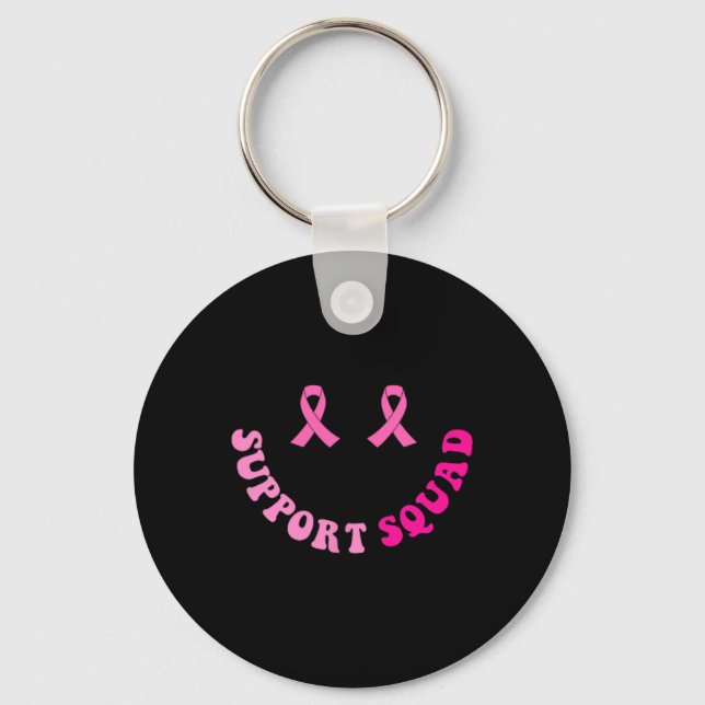 Groovy Support Squad Breast Cancer Awareness 2 Sid Key Ring (Front)