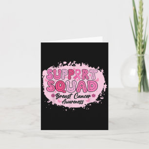 Groovy Support Squad Breast Cancer Awareness Pink  Card