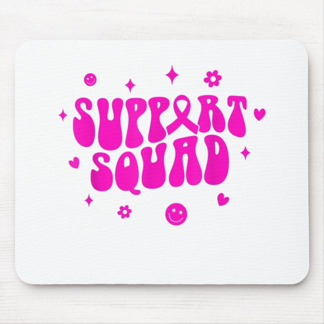 Groovy Support Squad Breast Cancer Awareness We We Mouse Pad (Front)
