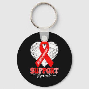 Groovy Support Squad His Fight Is Our Fight Heart Key Ring