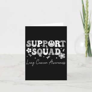 Groovy Support Squad Lung Cancer Awareness White R Card