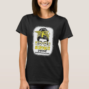 Groovy Support Squad Messy Bun Endometriosis Aware T-Shirt