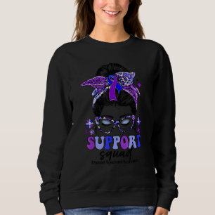 Groovy Support Squad Messy Bun Women Emanuel Syndr Sweatshirt