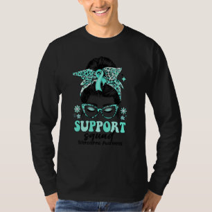 Groovy Support Squad Messy Bun Women Scleroderma A T-Shirt