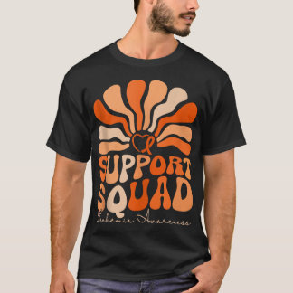 Groovy Support Squad Orange Ribbon Leukaemia Cance T-Shirt