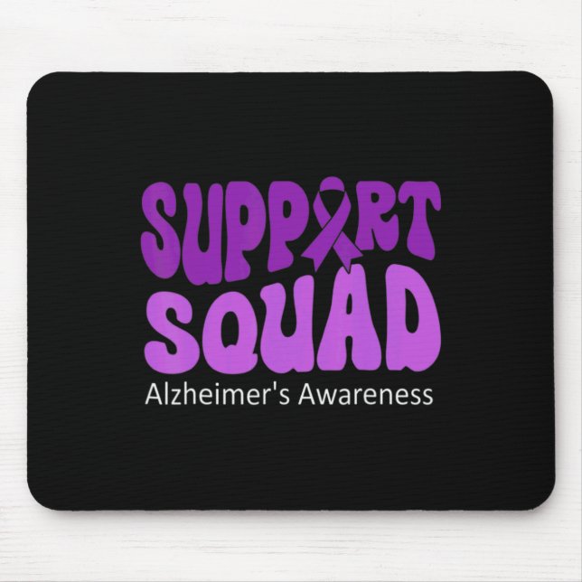 Groovy Support Squad Purple Ribbon Brain Heimerhei Mouse Pad (Front)