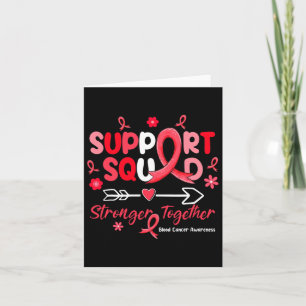 Groovy Support Squad Red Ribbon Blood Cancer Aware Card