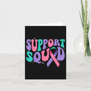 Groovy Support Squad Thyroid Cancer Awareness Frie Card
