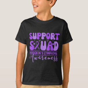 Groovy Support Team Hodgkins Lymphoma Lavender T-Shirt