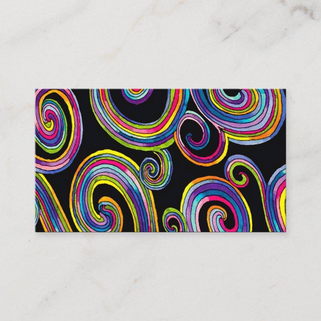Groovy Swirls ~ Business Card (Front)
