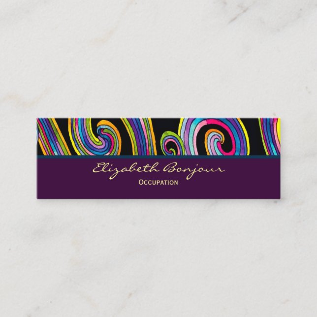 Groovy Swirls ~ Business Card / Calling Card (Front)
