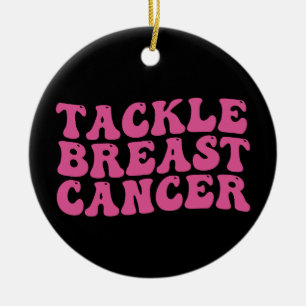 Groovy Tackle Breast Cancer Awareness Ceramic Tree Decoration