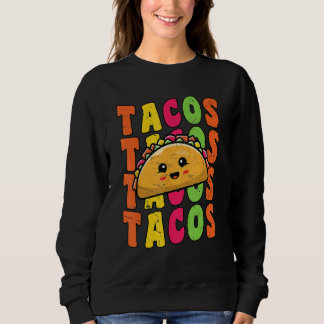 Groovy Taco Tuesday Retro Taco Cinco De Mayo Sweatshirt