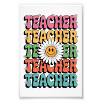 Groovy Teacher Cute Daisy Flower Retro Back School