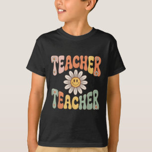 Groovy Teacher Cute Daisy Flower Retro Back To Sch T-Shirt