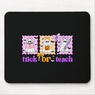 Groovy Teacher Halloween Trick Or Teach Ghost Men  Mouse Pad