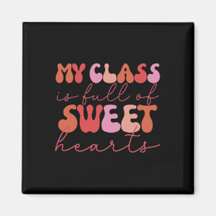 Groovy Teacher Valentine Back To School 100 Days O Magnet