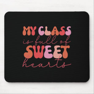Groovy Teacher Valentine Back To School 100 Days O Mouse Pad