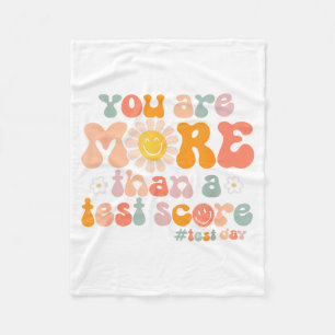 Groovy Test Day More Than A Test Score Teacher Fleece Blanket