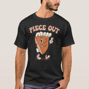 Groovy Thankful Pumpkin Pie Retro Piece Out Thanks T-Shirt