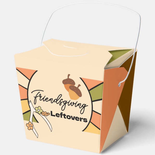 Groovy Thanksgiving Leftovers Take Out Box  (Front)