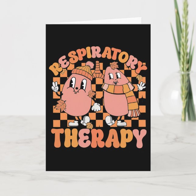 Groovy Thanksgiving Respiratory Therapy  Card (Front)