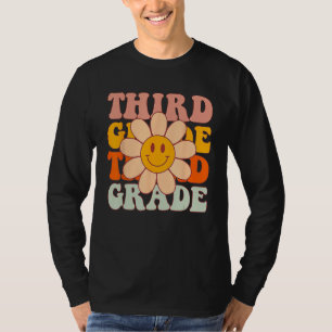 Groovy Third Grade Daisy Colorful Back To School T T-Shirt