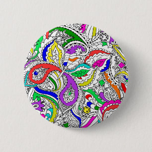 Groovy Tie-Die 6 Cm Round Badge