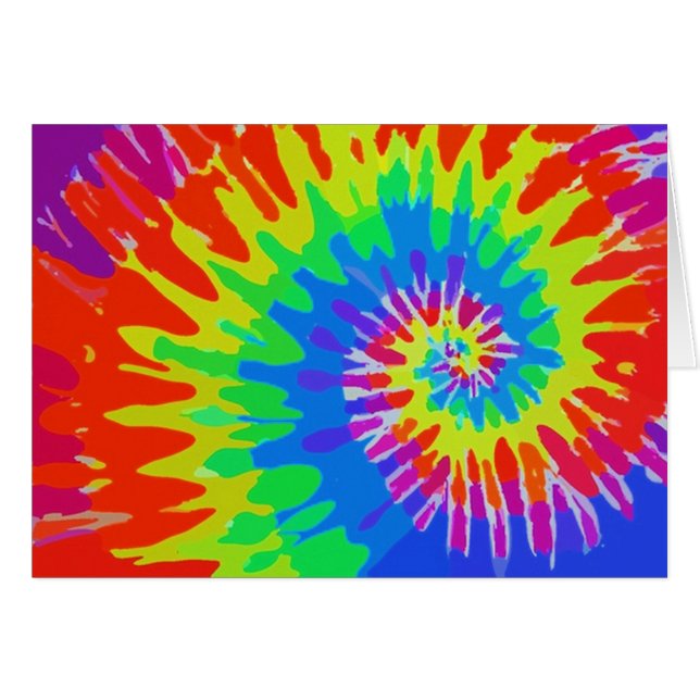 Groovy Tie-Dye Card (Front Horizontal)