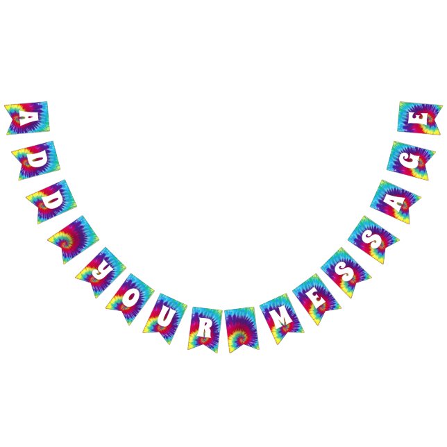 Groovy Tie Dye Hippie Bunting (All)