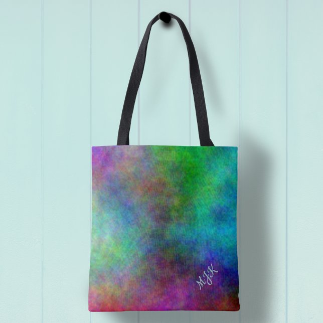 Groovy Tie Dye Style Monogram Tote Bag (Creator Uploaded)