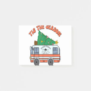 Groovy Tis The Season Cute Truck With Christmas Tr Post-it Notes