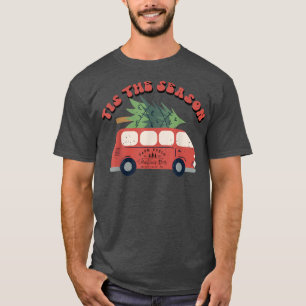 Groovy Tis The Season Cute Truck With Christmas Tr T-Shirt